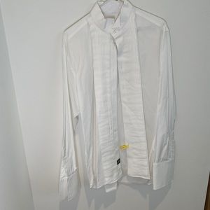 White Vera Wang Tuxedo Shirt